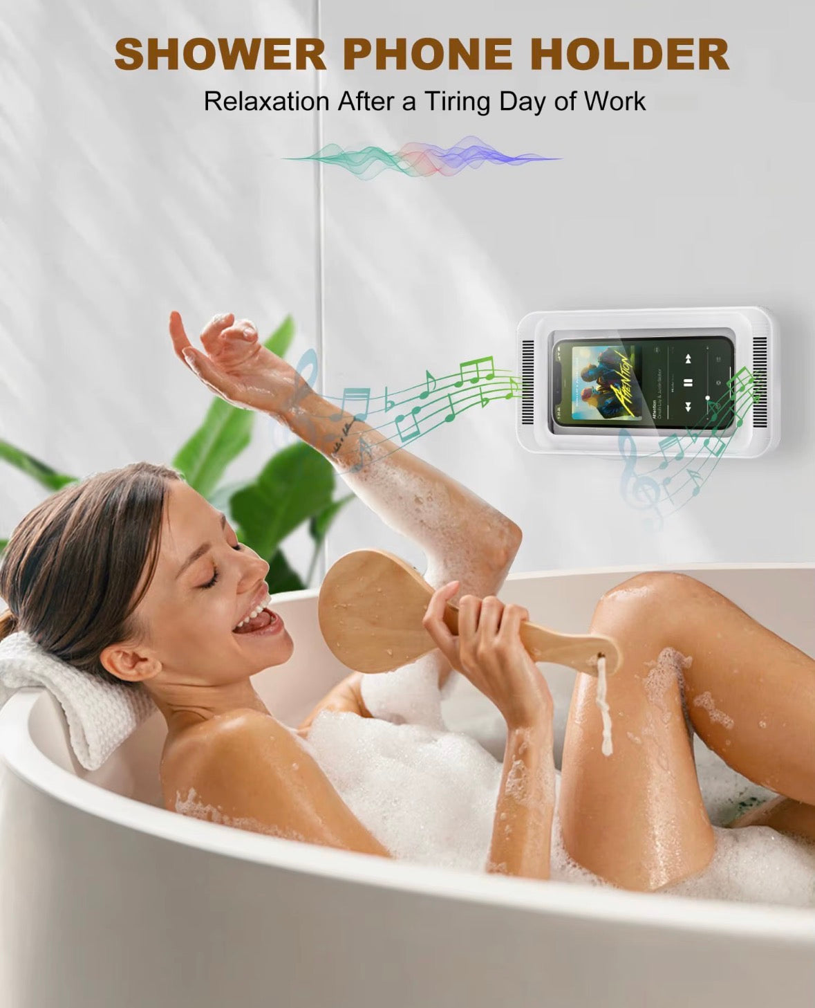 Waterproof Phone Holder + Speaker